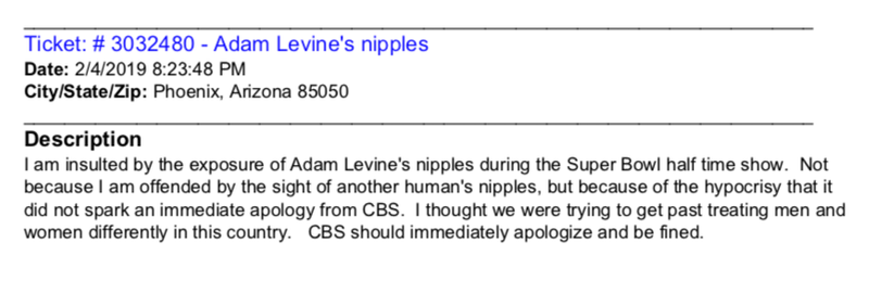Illustration for article titled America Vs. Adam Levine's Nipples: All The FCC Viewer Complaints About The Super Bowl Halftime Show
